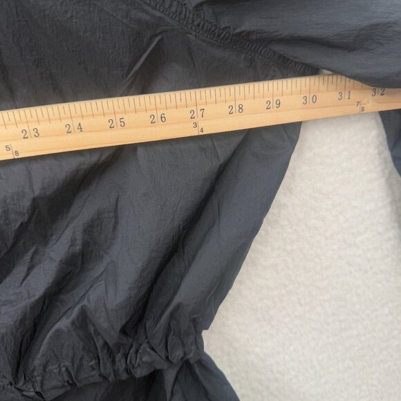 Athleta Black hooded Longline Parka rain jacket full zip relaxed Light  sz XL - Picture 11 of 12